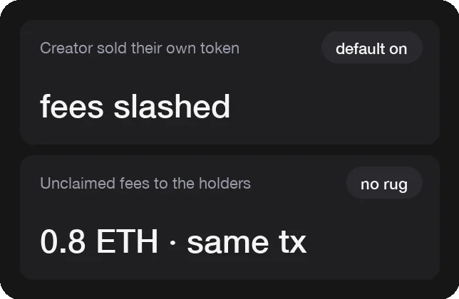 A creator who sells loses his fees